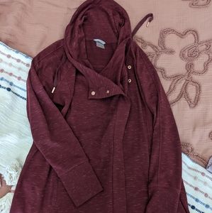 Shambala Maroon and Rose Gold Open Cardigan Sweater